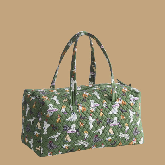 Vera Bradley Handbags - New Vera Bradley Large Travel Duffel Bag Dog Park Green
